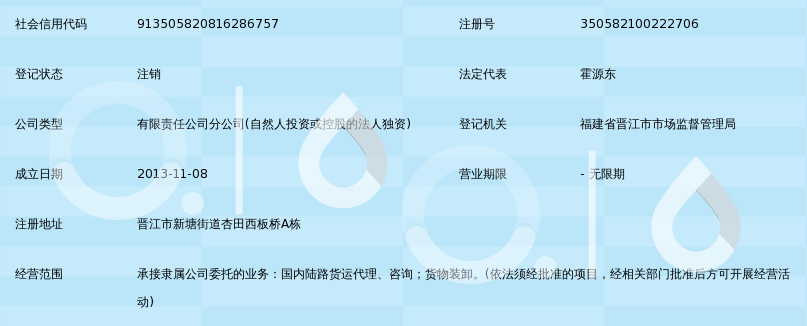 厦门全程德邦物流晋江西滨分公司